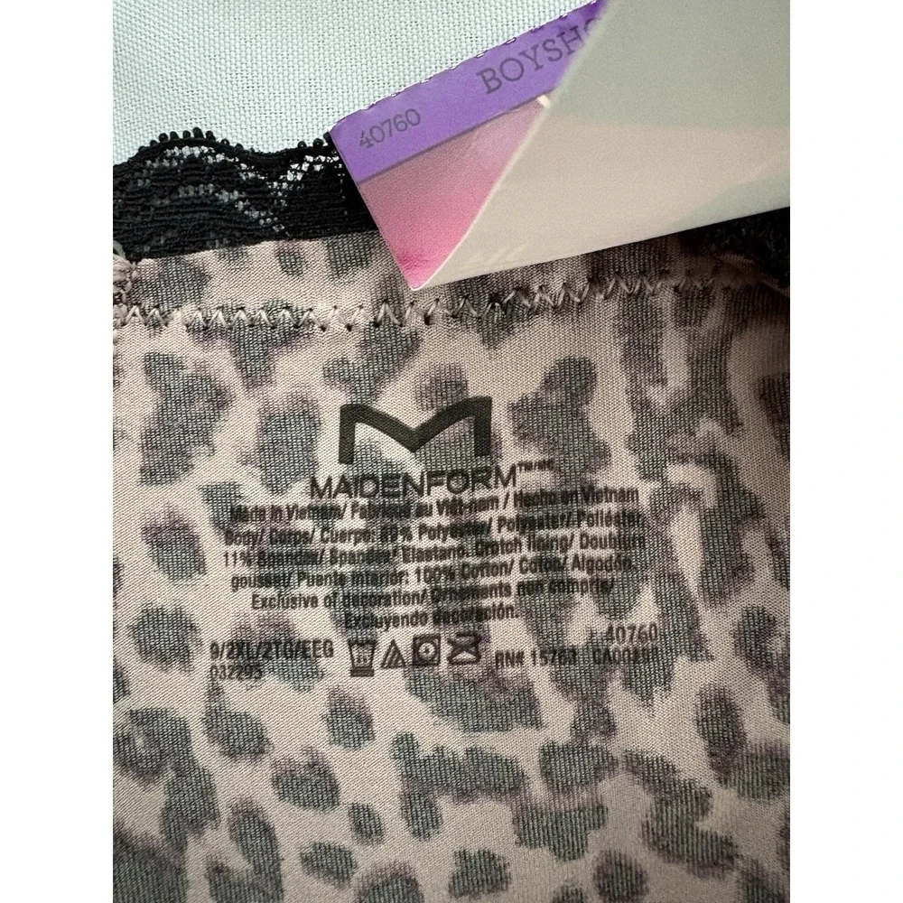 NEW Maidenform One Fab Fit Boyshort Panty 40760 Multicolor Womens 2XLarge 2 Pair - Picture 3 of 8